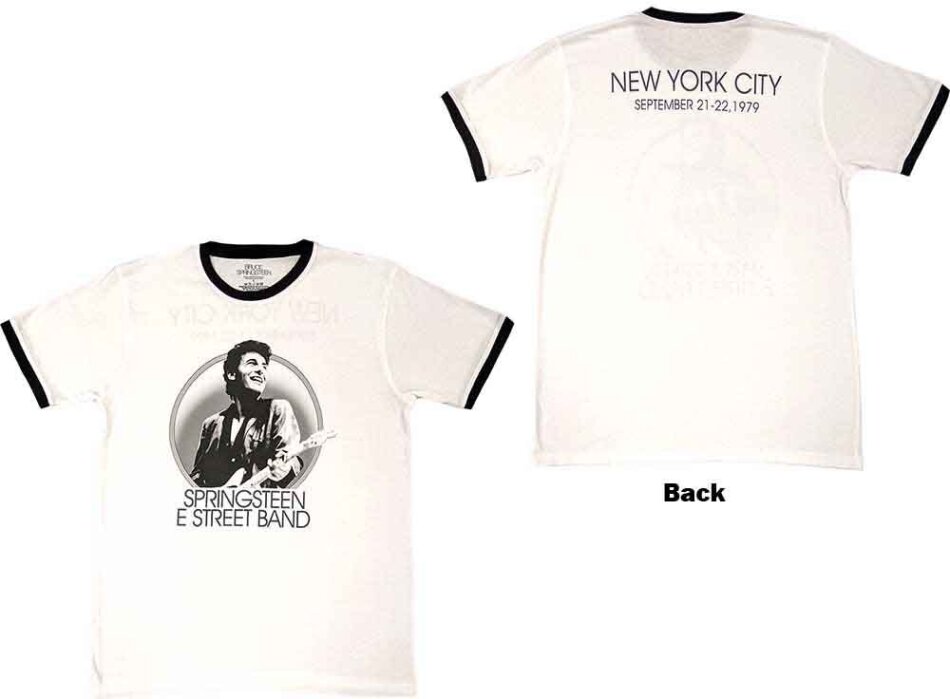 Bruce Springsteen Unisex Ringer T Shirt NYC Back Print CeDe Ch