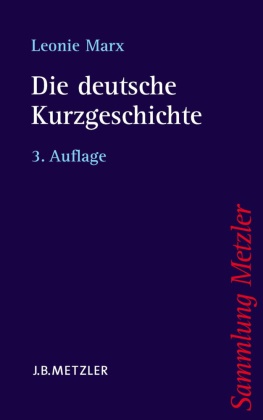Leonie Marx - Die deutsche Kurzgeschichte