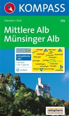 Kompass Karten: Kompass Karte Mittlere Alb, Münsinger Alb