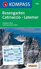 Kompass Karten: Kompass Karte Rosengarten / Catinaccio, Latemar