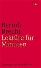 Bertolt Brecht - Lektüre für Minuten