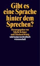 König, König, Ekkehard König, Sibylle Krämer, Sybill Krämer, Sybille Krämer - Gibt es eine Sprache hinter dem Sprechen?