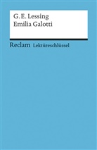 Gotthold E. Lessing, Gotthold Ephraim Lessing, Theodor Pelster - Lektüreschlüssel Gotthold Ephraim Lessing 'Emilia Galotti'