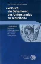 Volker Mergenthaler - Versuch, ein Dekameron des Unterstandes zu schreiben