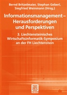 Bernd Britzelmaier, Stephan Geberl, Bernd Britzelmaier, Stepha Geberl, Stephan Geberl, Siegfried Weinmann - Informationsmanagement, Herausforderungen und Perspektiven