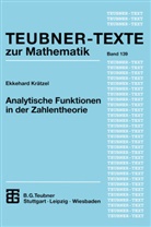 Ekkehard Krätzel, Ekkehard (Prof. Dr.) Krätzel - Analytische Funktionen in der Zahlentheorie