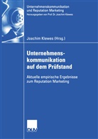 Joachi Klewes, Joachim Klewes - Unternehmenskommunikation auf dem Prüfstand