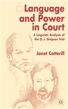 J Cotterill, J. Cotterill, Janet Cotterill - Language and Power in Court
