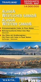 Travelmag Reisekarten: Travelmag Reisekarte Alaska, Westliches Kanada. Alaska, Western Canada