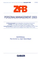 Hors Albach, Horst Albach, Uschi Backes-Gellner - Zeitschrift für Betriebswirtschaft - Ergänzungsheft - Heft 2003/4: Personalmanagement 2003