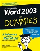 Sandra Geisler, D Gookin, Dan Gookin, Gookin Dan - Word 2003 for Dummies