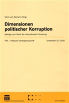 Ulric Alemann, Ulrich Alemann, Ulrich Von Alemann, Ulric von Alemann, Ulrich von Alemann - Politische Vierteljahresschrift (PVS) - 35: Dimensionen politischer Korruption
