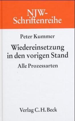 Peter Kummer - Wiedereinsetzung in den vorigen Stand - Alle Prozessarten