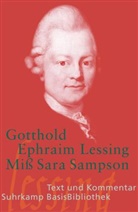 Gotthold E. Lessing, Gotthold Ephraim Lessing - Miß Sara Sampson