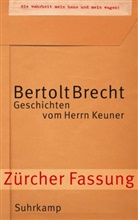 Bertolt Brecht, Erdmu Wizisla, Erdmut Wizisla - Geschichten vom Herrn Keuner, Zürcher Fassung