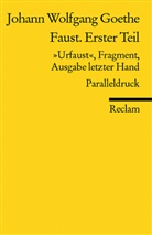 Johann Wolfgang von Goethe, Ulric Gaier, Ulrich Gaier - Faust. Erster Teil