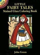 Coloring Books, GREEN, John Green - Little Fairy Tales Stained Glass Coloring Book