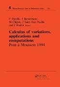 Bandle Bandle, C Bandle, C Chipot Bandle, C. Bandle, C. Bemelmans Bandle, … - Calculus of Variations, Applications and Computations