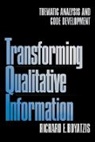 Richard Boyatzis, Richard E Boyatzis, Richard E. Boyatzis, Richard E. E. Boyatzis, Richard E. Boyatzis - Transforming Qualitative Information