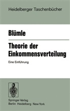G. Bl¿mle, G Blümle, G. Blümle, Gerold Blümle - Theorie der Einkommensverteilung