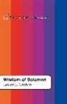 Lester L Grabbe, Lester L. Grabbe, Michael A. Knibb, R. N. Whybray - Wisdom of Solomon