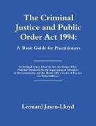 L. Jason-Lloyd, Leonard Jason-Lloyd, Leonard (Uiversity of Brighton Jason-Lloyd, Leonard Jasonnlloyd - Criminal Justice and Public Order Act 1994