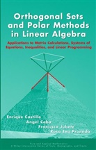 Castillo, E Castillo, Enriqu Castillo, Enrique Castillo, Enrique Cobo Castillo, Cobo... - Orthogonal Sets and Polar Methods in Linear Algebra