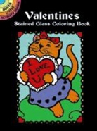 Coloring Books, Marty Noble - Valentines Stained Glass Coloring Book