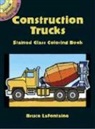 Coloring Books, Bruce LaFontaine - Construction Trucks Stained Glass Coloring Book