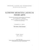 Michael Bernhard - Lexicon Musicum Latinum Medii Aevi 5. Faszikel - Fascicle 4 (chorus - coniungo)