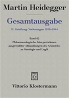 Martin Heidegger, Günther Neumann - Gesamtausgabe - 62: Phänomenologische Interpretationen ausgewählter Abhandlungen des Aristoteles zur Ontologie und Logik (Sommersemester 1922)
