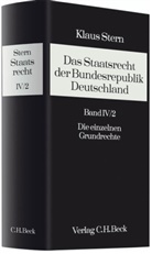 Johannes Dietlein, Michae Sachs, Michael Sachs, Klau Stern, Klaus Stern - Das Staatsrecht der Bundesrepublik Deutschland, 5 Bde. in Tl.-Bdn. - 4/2: Das Staatsrecht der Bundesrepublik Deutschland  Bd. IV/2. Halbband: Die einzelnen Grundrechte. Halbbd.2