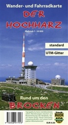 Harzklu e V, Harzklub e.V. - Der Hochharz, Wander- und Fahrradkarte
