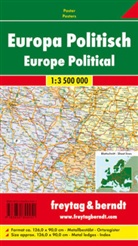 Freytag-Berndt und Artaria KG, Freytag-Bernd und Artaria KG, Freytag-Berndt und Artaria KG - Freytag Berndt Poster, mit Metallstäben: Freytag & Berndt Poster Europa, politisch, mit Metallstäben. Europe, political