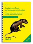 Birgit Jansen - Lautgetreue Texte zum Lesen und Schreiben für lese- und rechtschreibschwache Schüler weiterführender Schulen (Lateinische Ausgangsschrift)