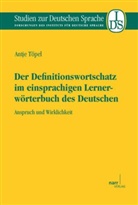 Antje Töpel - Der Definitionswortschatz im einsprachigen Lernerwörterbuch des Deutschen