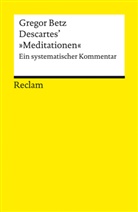 Gregor Betz - Descartes' »Meditationen über die Grundlagen der Philosophie«. Ein systematischer Kommentar
