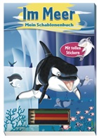 Im Meer, Mein Schablonenbuch, m. Buntstiften