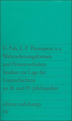 Detle Puls, Detlev Puls - Wahrnehmungsformen und Protestverhalten Studien zur Lage der Unterschichten im 19. Jahrhundert. Mit Beitr. v. Edward P. Thompson, Rainer Wirtt, Pierre Caspard u. a.