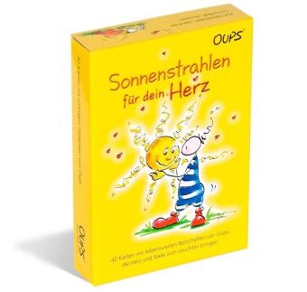 Kurt Hörtenhuber, Conny Wolf - Oups - Sonnenstrahlen für Dein Herz, Kartenbox 42 Affirmationskarten mit sonnigen Gedanken und zauberhaften Bildern.