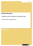 Christian Baumann - Analysis of the website www.dell.com