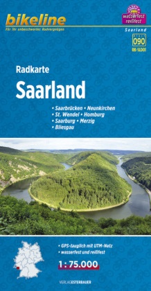 Esterbauer Verlag - Bikeline Radkarten: Bikeline Radkarte Saarland - Saarbrücken, Neunkirchen, St. Wedel, Homburg, Saarburg, Merzig, Bliesgau. GPS-tauglich mit UTM-Netz, wetterfest und reißfest