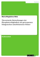 Maria-Magdalena Matz - Theoretische Betrachtungen der Phosphatverfügbarkeit aus gewonnenen Düngeaschen naturbelassener Hölzer