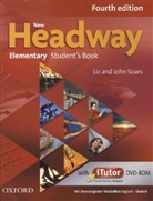 Joh Soars, John Soars, Liz Soars - New Headway, Elementary, Fourth edition: New Headway Elementary Student Book with German Wordlist and DVD-ROM