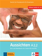 Sabin Jentges, Sabine Jentges, Sylvi Klötzer, Sylvia Klötzer, Ang Lundquist-Mog - Aussichten - A2.2: Kurs- und Arbeitsbuch, m. 2 Audio-CDs u. 1 DVD