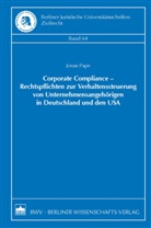 Jonas Pape - Corporate Compliance - Rechtspflichten zur Verhaltenssteuerung von Unternehmensangehörigen in Deutschland und den USA