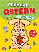 Schwager & Steinlein Verlag, small world creations ltd, Jenny Tulip - Malbuch Ostern mit Stickern