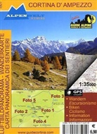 Alpenwelt Luftbildpanorama & Wanderkarte: Alpenwelt Luftbildpanorama & Wanderkarte Cortina d' Ampezzo