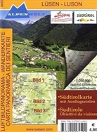 Alpenwelt Luftbildpanorama & Wanderkarte: Alpenwelt Luftbildpanorama & Wanderkarte Lüsen. Luson