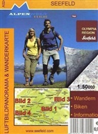 Alpenwelt Luftbildpanorama & Wanderkarte: Alpenwelt Luftbildpanorama & Wanderkarte Seefeld